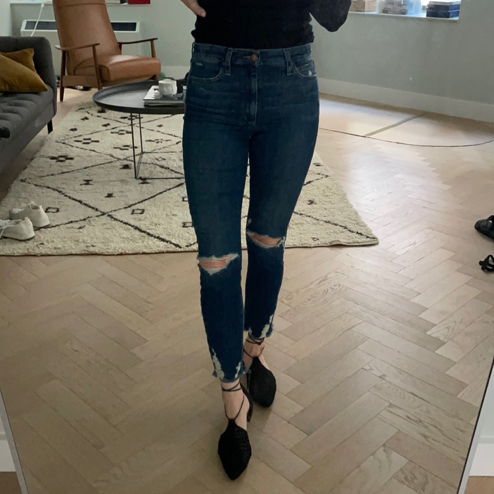 Joe’s high rise skinny ankle jeans